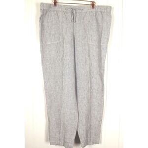 J. Jill Love Linen Size XL Navy and White Striped Pants Size XL